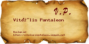 Vitális Pantaleon névjegykártya
